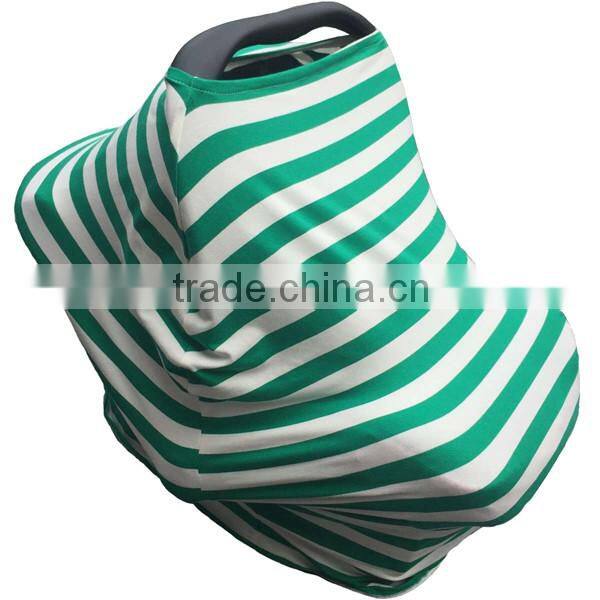 2016 Hot Selling Cuddle Soft Breathable Security Green Cotton Chevron Baby Tent Cover