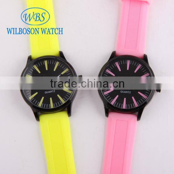 Big Dial Silicon Rubber Wristband Watches For Women
