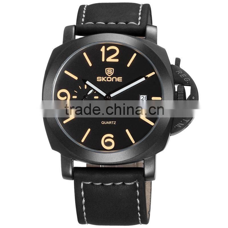 skone hot custom logo New square male watch Men wrist watch