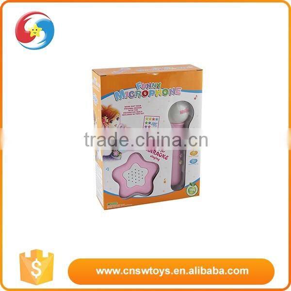 Plastic baby mini musical instruments music toy microphone with mic for singing
