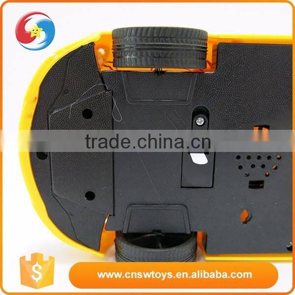 2016 Wholesale children gift yellow plastic programmable toy car