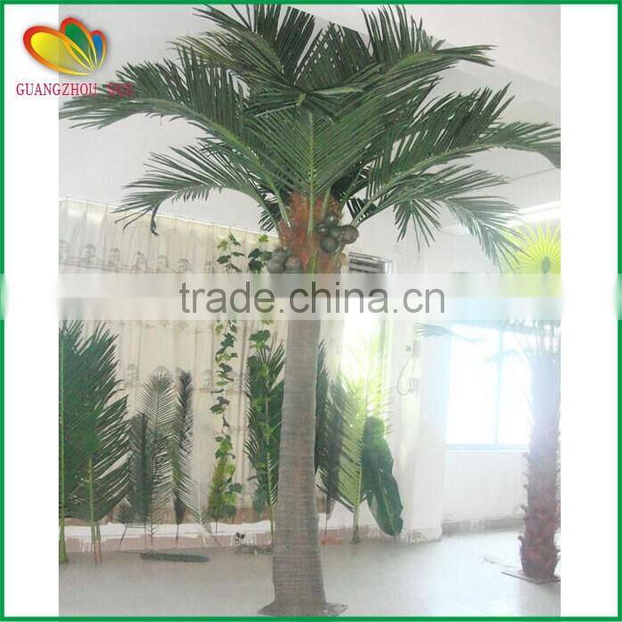 Factory outlet fiberglass trunk plastic coconut tree for plaza decor