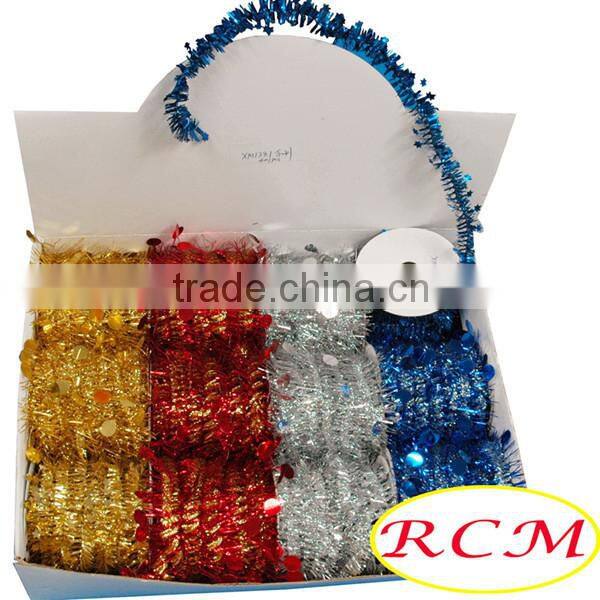 Glitter Thick Hanging Christmas Golden Tinsel Wholesale