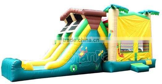 tree house inflatable bouncer slide combo for kids