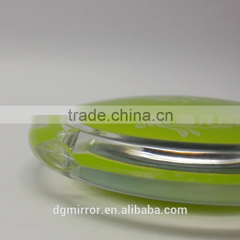 Lovely round ladies cosmetic mirror, round acrylic pocket mirror, double sided round purse mirror