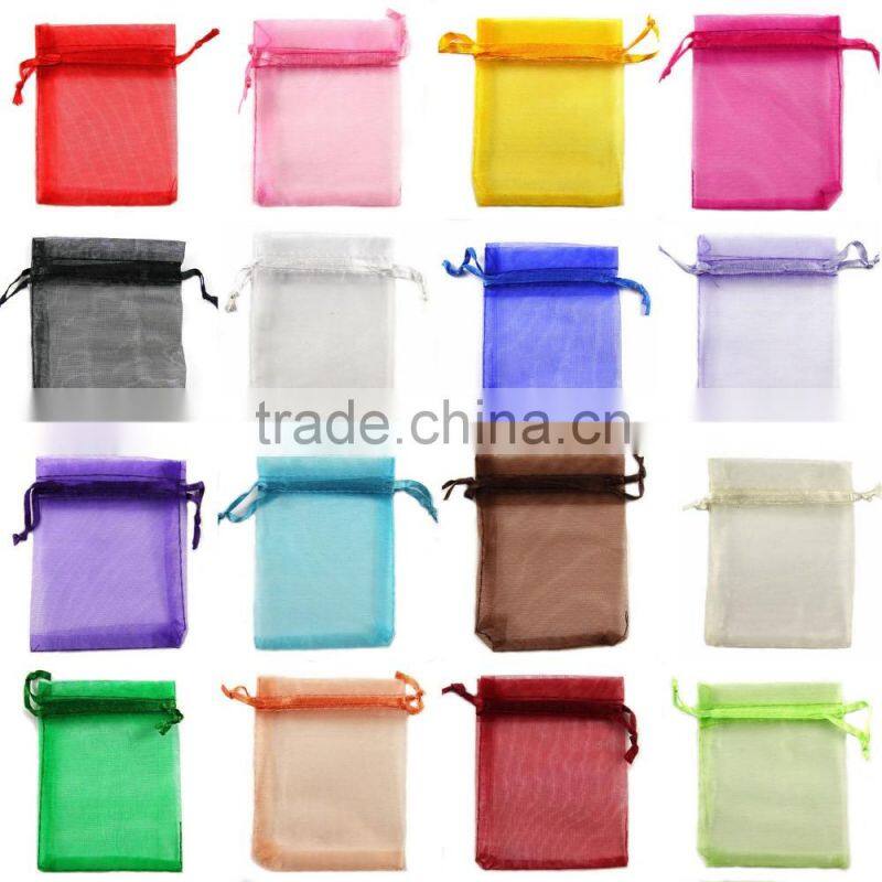 cheap high quality custom printed logo organza promotion gift packing bag