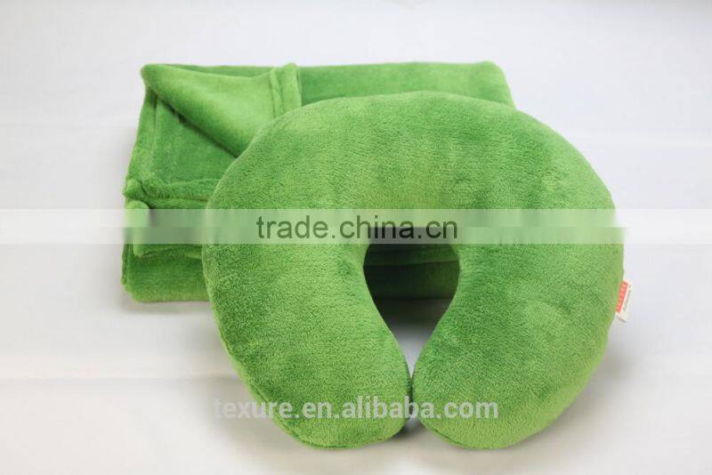 Super soft luxury microfiber fleece blanket for airplane and travel