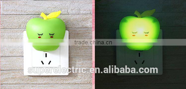 promotional led night light , plastic led night light, apple shape led night light