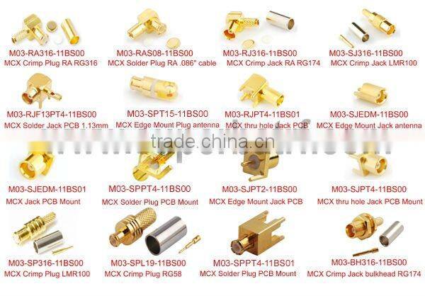 mcx connector for tv antenna Edge Mount Jack antenna connector