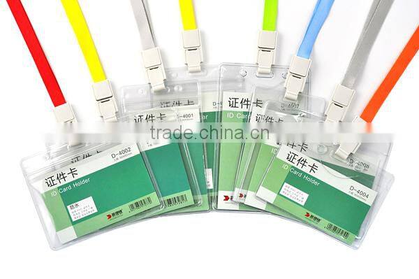 alibaba supplier RBD 0.4mm PVC Soft Frosted Badge Holder D4024