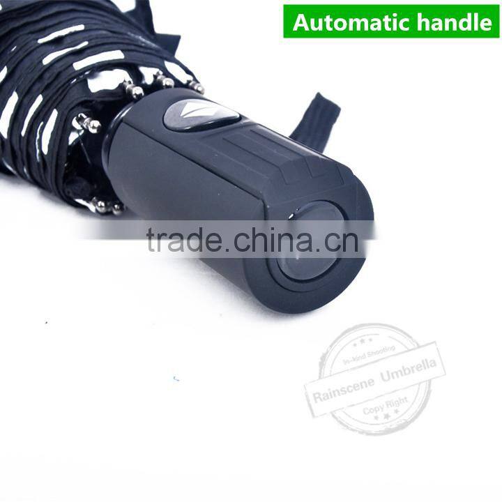 original 21 inch*8K 3 folding automatic telescopic advertising umbrella series