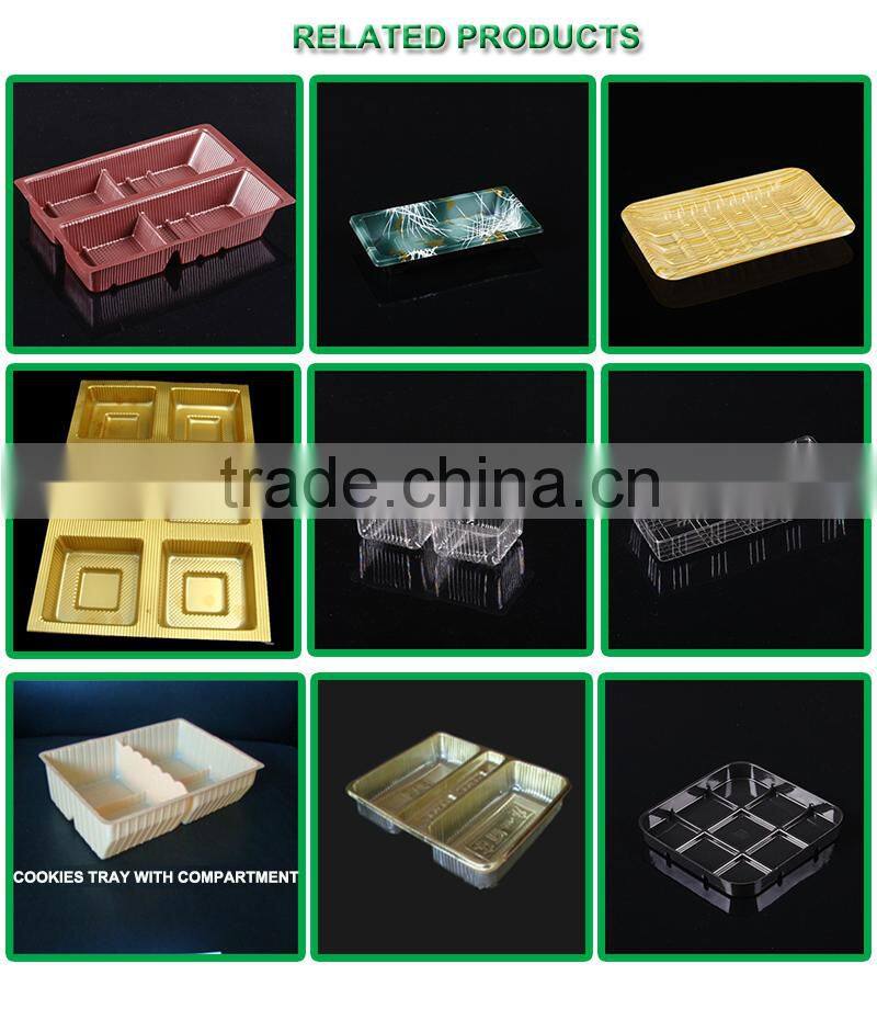 Disposable 4 compartments plastic takeaway food container
