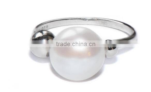 Plated silver new design ladies finger ring cultured for women pear ring designs