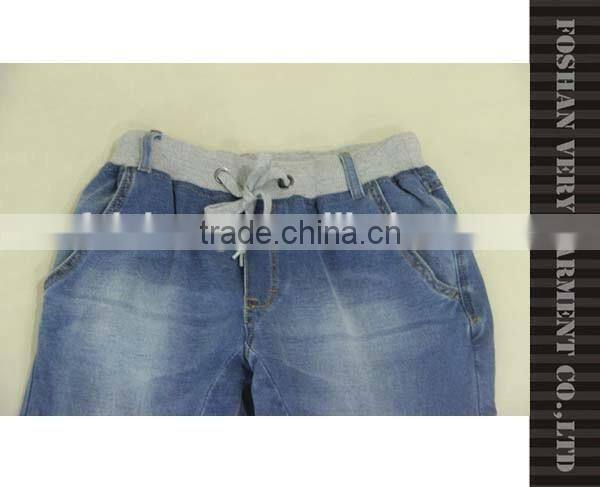 comfortable knitting jeans women / ladies jeans top design