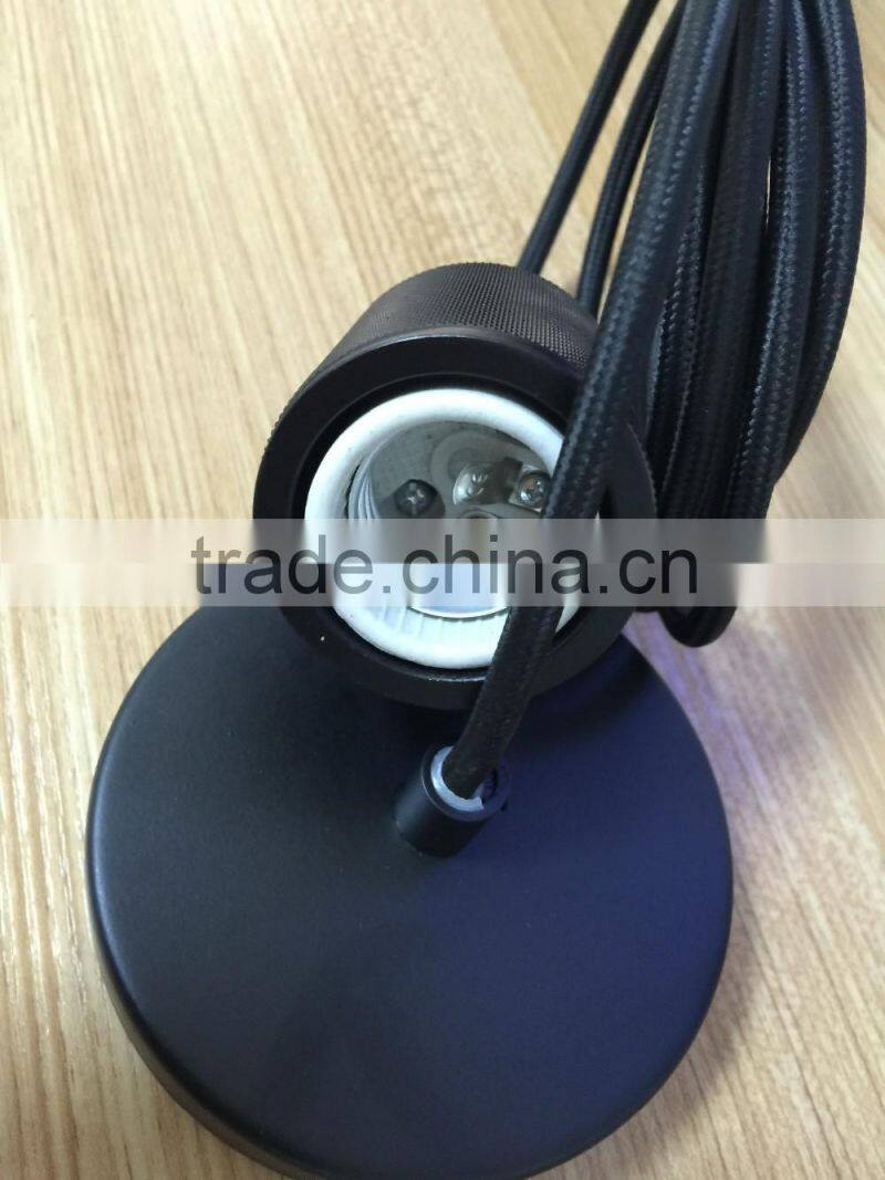 e27 cap lamp socket with edison bulb/ silver and mat gold colour brass material lampholder