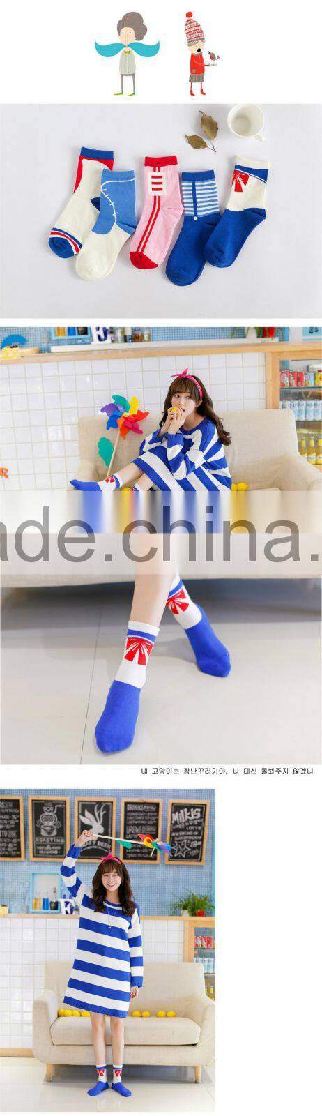 Winter or Autumn socks New personality retro art fan Cotton Socks ladies stylish socks