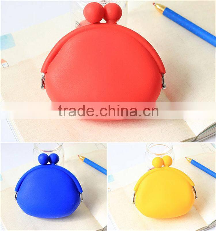 Button Silicone Cosmetic Pouch/Custom Silicone Key Pouch