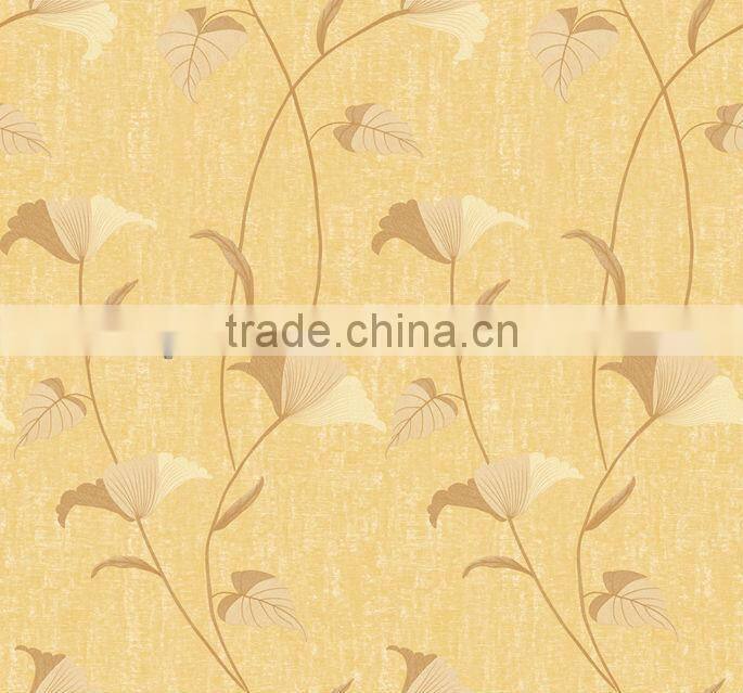 Pretty good leaf pattern wall covering with high quality