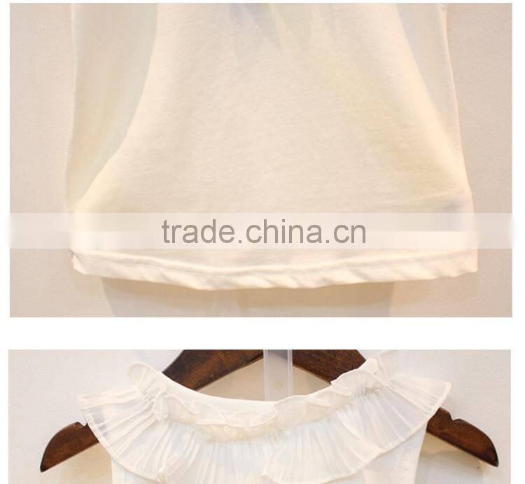 Factory Supply Popular Fashion Dots Design Cotton Korean Summer Children Clothing Set