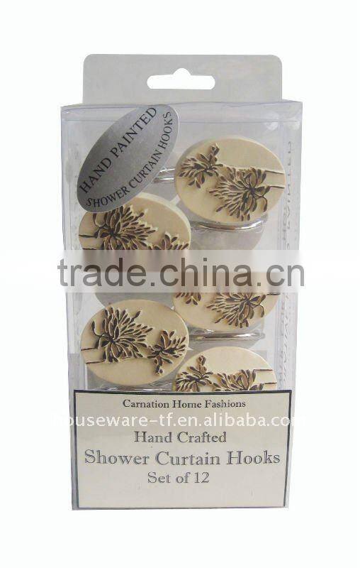 DECRATIVE SHOWER CURTAIN HOOKS