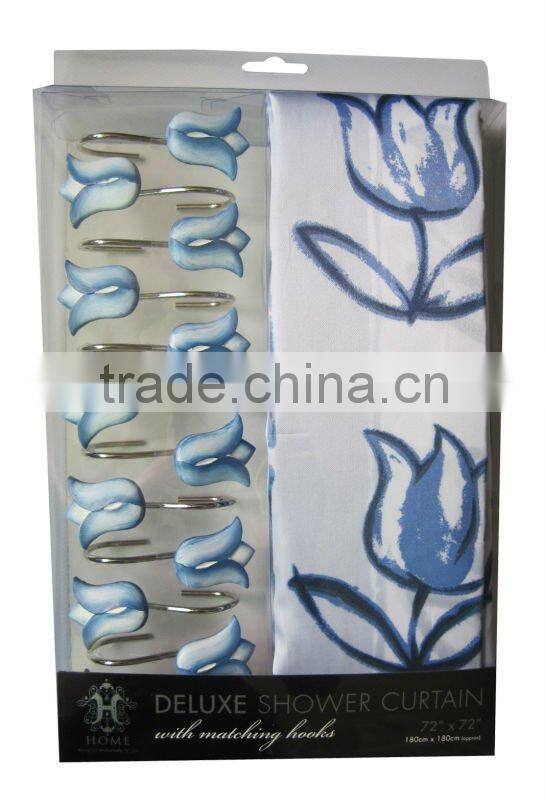 100% polyester bathroom shower curtain ,Christmas shower curtain