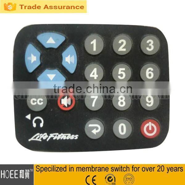 instrument control rubber keypad matrix silicone rubber numeric keypad