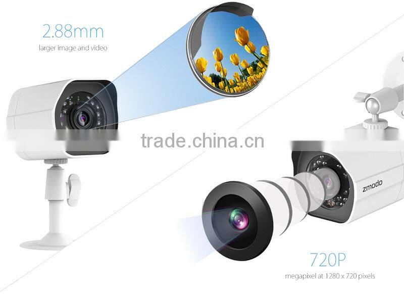 HD 720P Mega-Pixel NVR wireless IP Cameras Kit-ZP-KE1H04-S-1TB