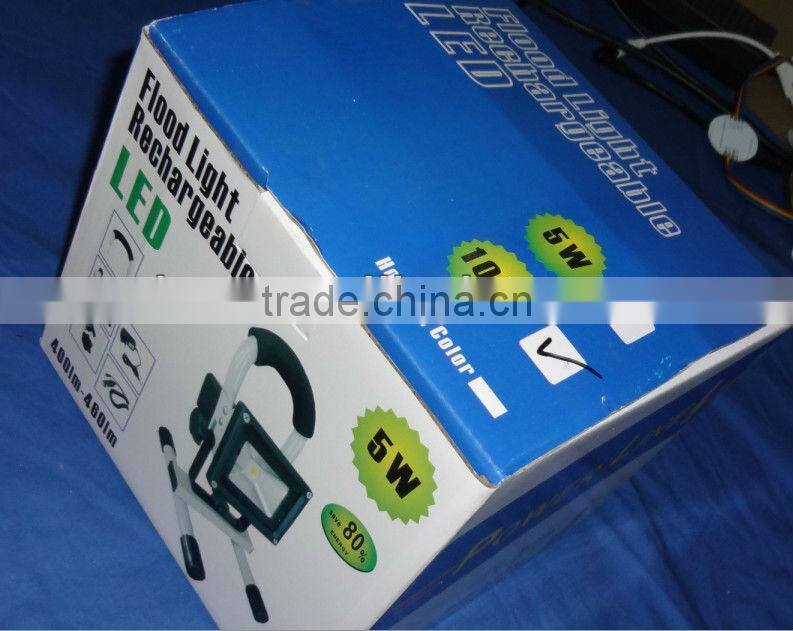 10W Chargeable LED FLood Light;with AC adaptor and car adaptor