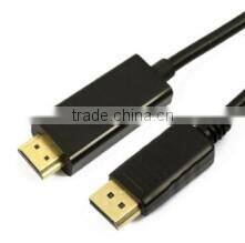 6' Gold Plated DisplayPort to DisplayPort Cable - 4K Resolution Ready, Black