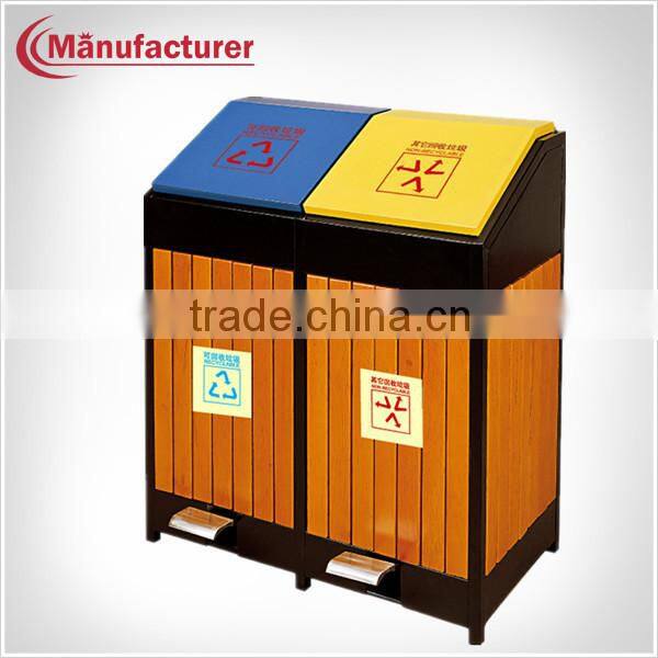 Garden Pedal Free Standing Street Sortable Rubbish Barrel/Waste basket bin