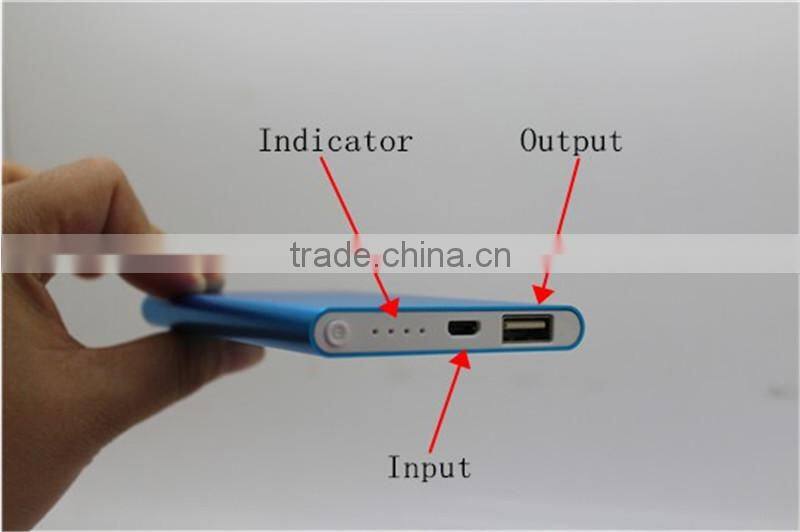 New mini power bank 4000mah metal shell power bank with With LED Torch