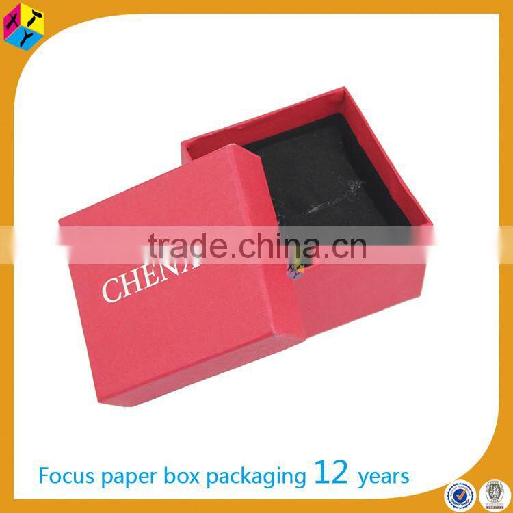 red texture paper OEM packaging wristwatch box