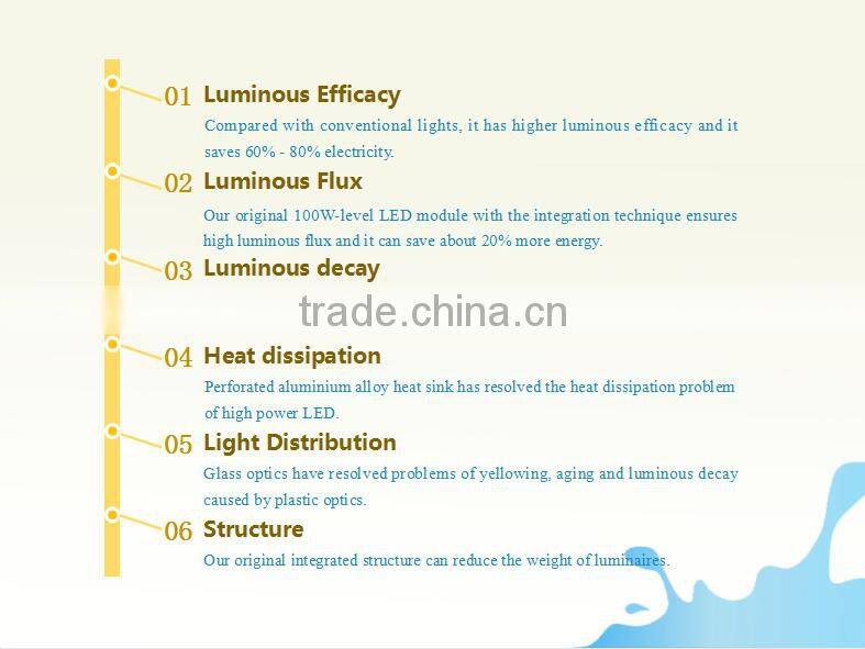 100W LED Street Light UL/DLC/TUV/GS/CE/RoHS/CB with High Efficiency