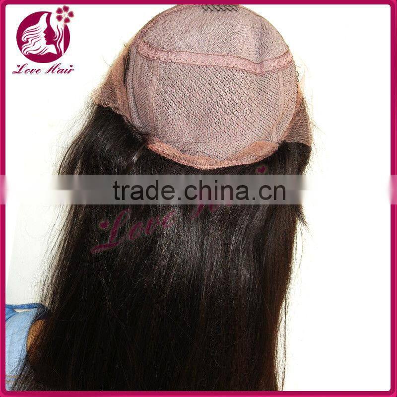 Customed Wholesale cheap Unprocessed virgin hair full lace wig brazilian wig