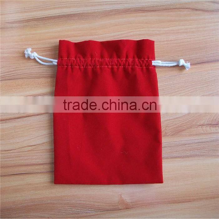 velvet drawstring jewellery pouch/velvet jewellery bag