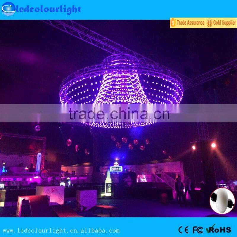 50mm solid milk nightclub stage Madrix DMX512 string pixel ball light