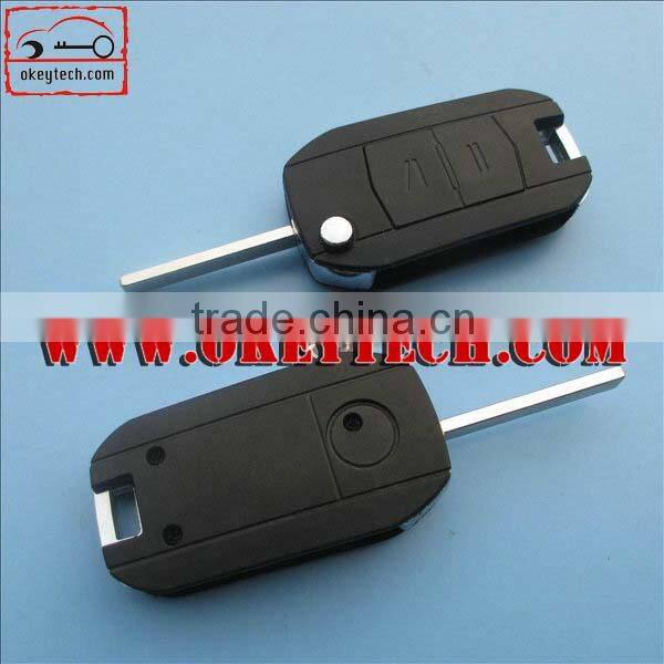 OkeyTech Opel 2 buttons replacable key shell HU100 for opel flip key shell for Opel