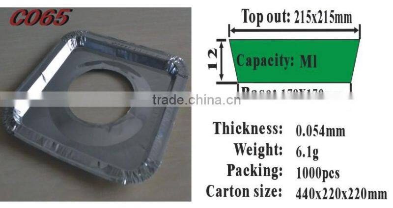 Household Kitchen Used Disposable Square Aluminum Foil Liner C065