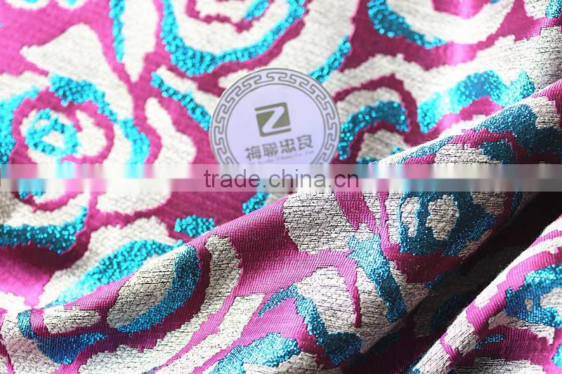 shiny dress fabric for evening elegant dress cloth