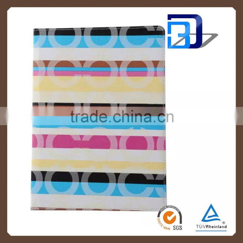 Manufacturer Wholesale Circle Pattern 360 Degree Rolating PU Leather Tablet case For iPad pro bluetooth keyboard case