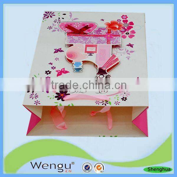 New product for 2015 3d gift style paper bag with newest design made in china supplier and manufacture