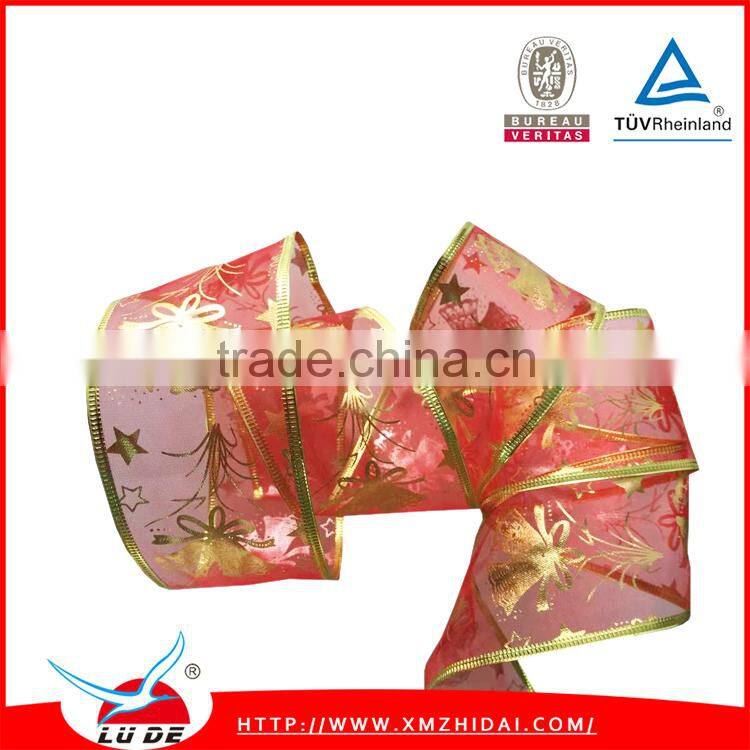 Wholesale Christmas decoration ribbon with wire