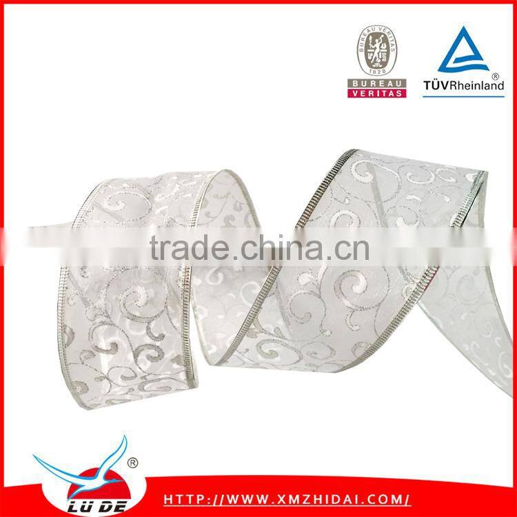 Wholesale Christmas decoration ribbon with wire