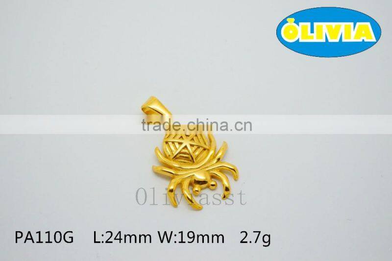 Olivia 2016 New Fashion Modern 316 Stainless steel Cast Metal Lovely Spider Pendant