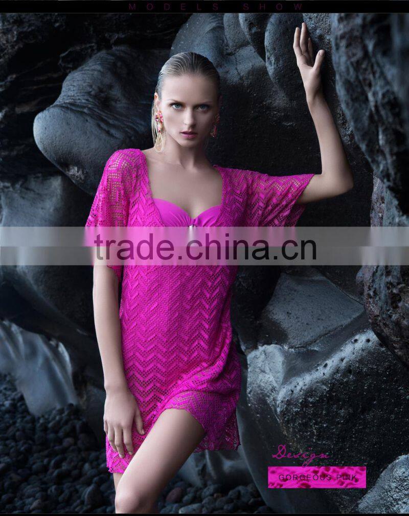 Balneaire Queen 2016 new arrival pink sexy beach dress
