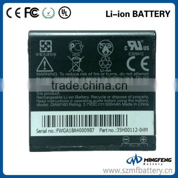 3.7V 900mAh Li-ion Replacement Battery DIAM160 for HTC Touch Diamond S900 S910 S910W P3700 P3701 P3702