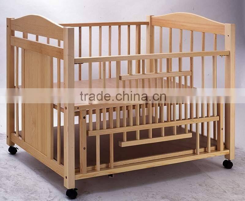 New Zealand pine wood baby bed luxury baby cot baby crib