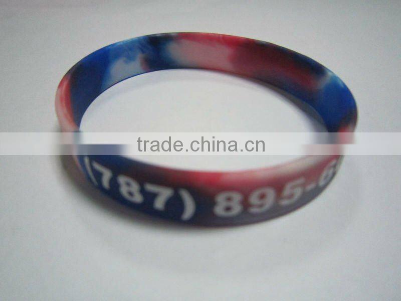 rainbow silicone bracelets for promotion