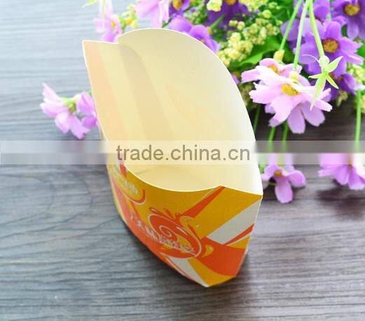 red Custom Printed Paper Fish and fried Chips paper Box