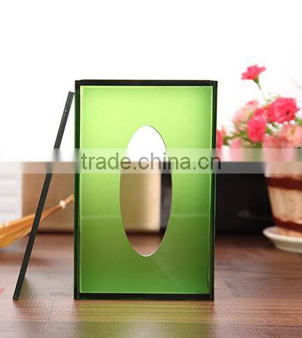 square acrylic tissue box
